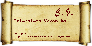 Czimbalmos Veronika névjegykártya